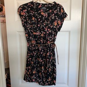 Angie black flower dress